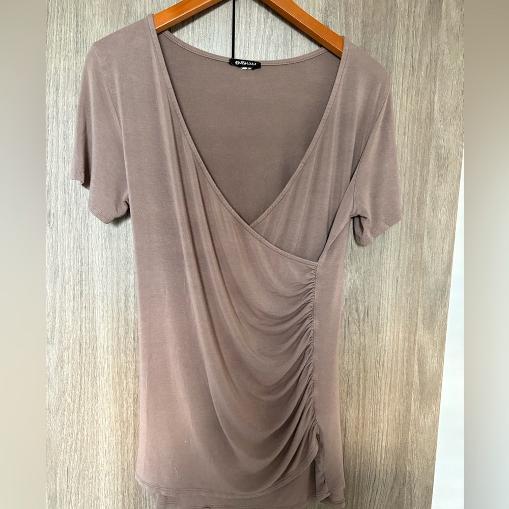 Heimish Mocha Wrap shirt